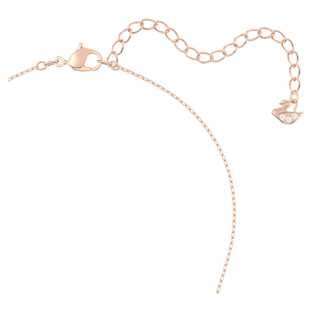 Swarovski Sparkling Dance Trilogy necklace, Round cut, White, Rose gold-tone plated by SWAROVSKI