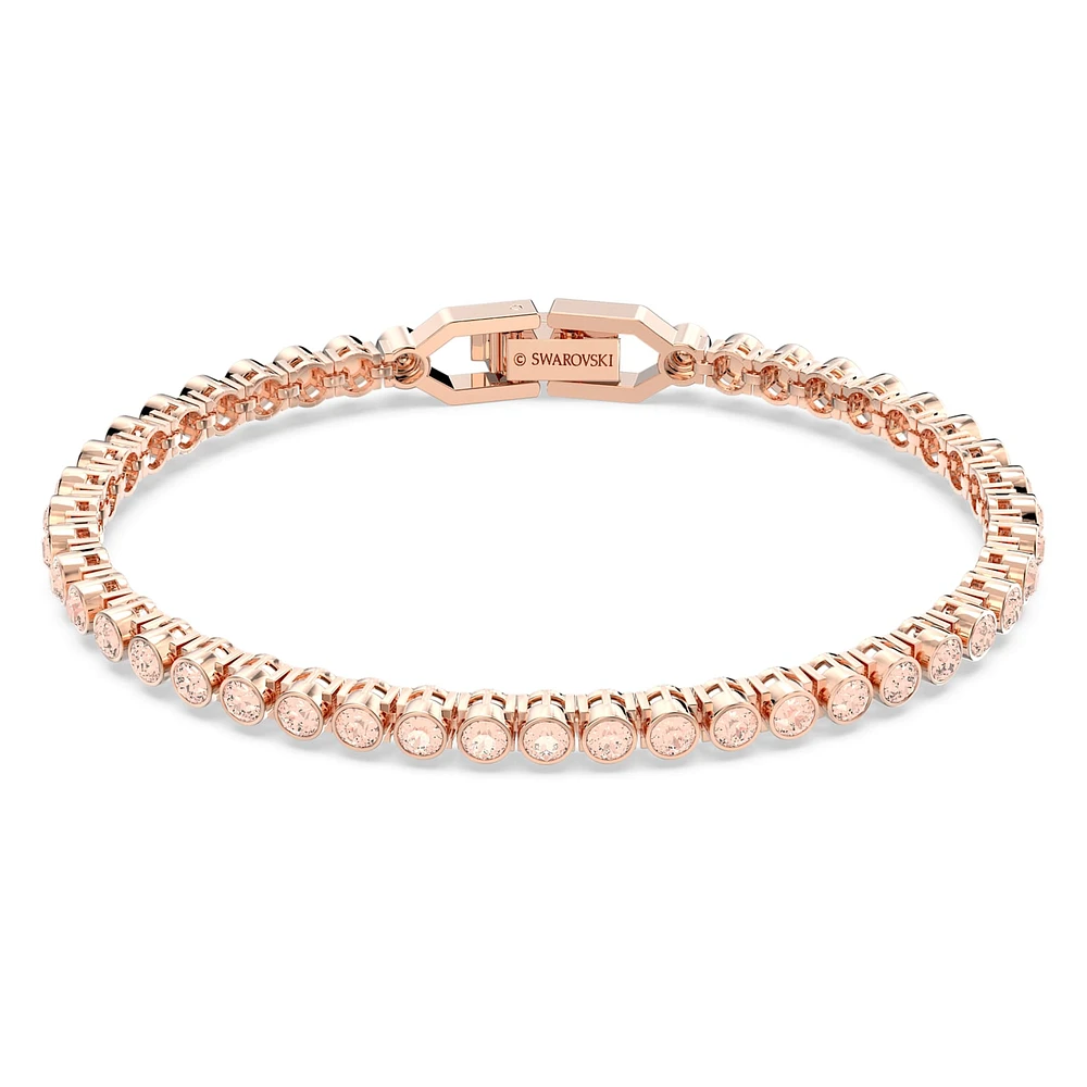 Imber Emily bracelet, Round cut, Pink, Rose gold-tone plated by SWAROVSKI