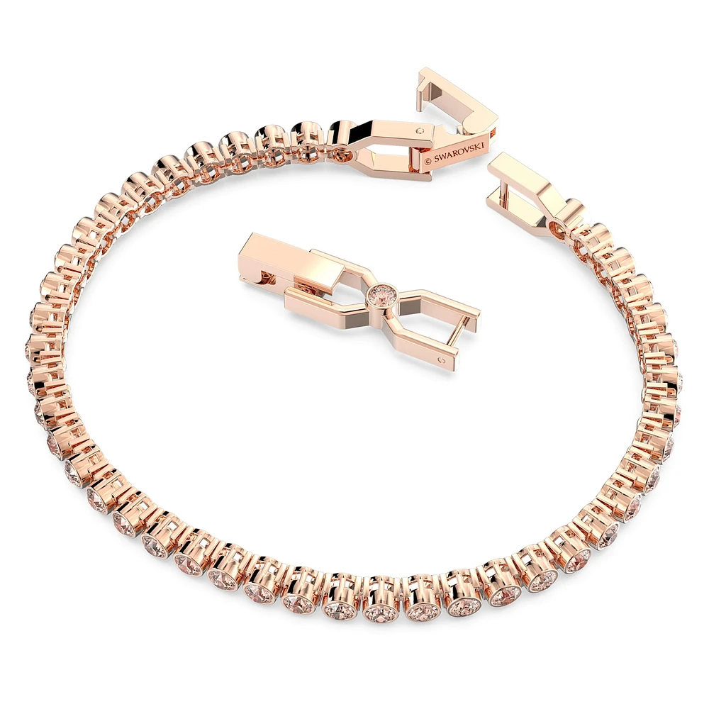 Imber Emily bracelet, Round cut, Pink, Rose gold-tone plated by SWAROVSKI