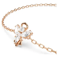 Magic bracelet, Angel, White, Rose gold-tone plated by SWAROVSKI