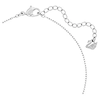 Attract set, Heart, White, Rhodium plated by SWAROVSKI