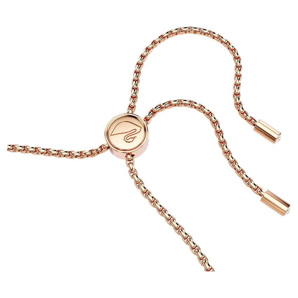 Matrix bracelet, Red, Rose gold-tone plated by SWAROVSKI