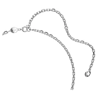 Swarovski Iconic Swan necklace, Swan, Long, White, Rhodium plated by SWAROVSKI