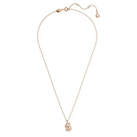 Swarovski Iconic Swan pendant, Swan, Small, White, Rose gold-tone plated by SWAROVSKI