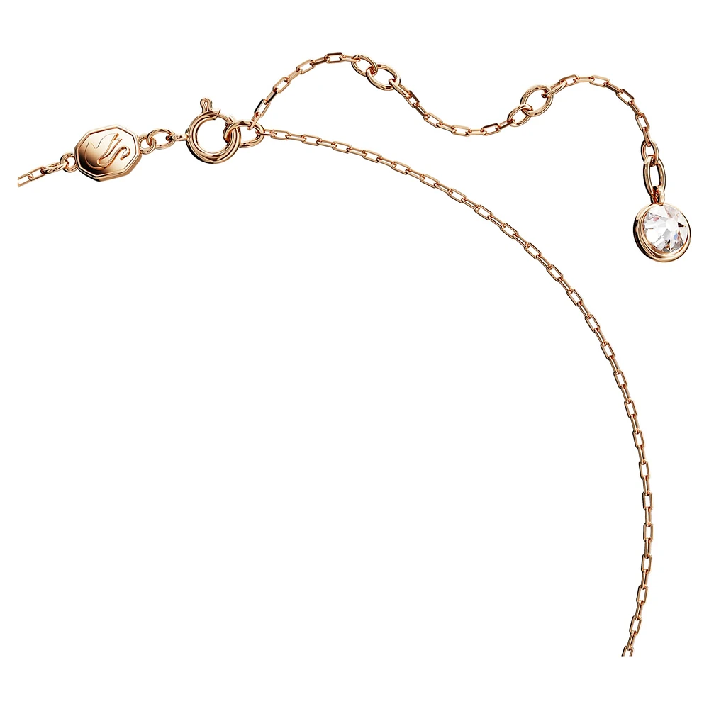 Swarovski Iconic Swan pendant, Swan, Small, White, Rose gold-tone plated by SWAROVSKI