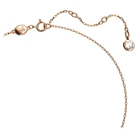 Swarovski Iconic Swan pendant, Swan, Small, White, Rose gold-tone plated by SWAROVSKI