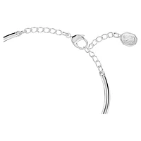 Volta bangle, Bow, White, Rhodium plated by SWAROVSKI