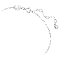 Volta bracelet, Bow, White, Rhodium plated by SWAROVSKI