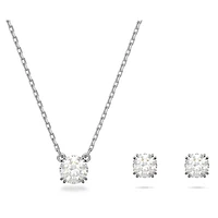 Constella set, Round cut, White, Rhodium plated by SWAROVSKI