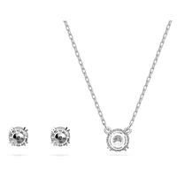 Constella set, Round cut, White, Rhodium plated by SWAROVSKI