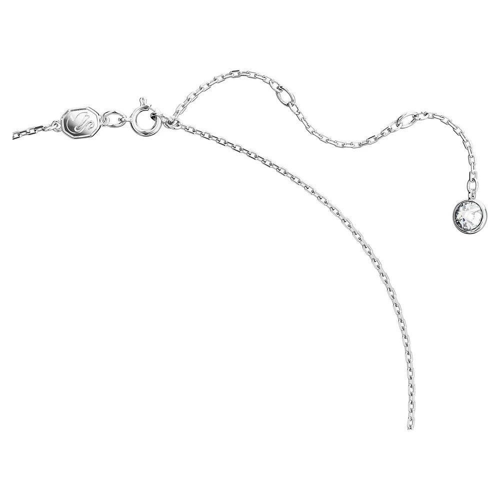 Swarovski Iconic Swan pendant, Swan, Medium, White, Rhodium plated by SWAROVSKI