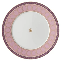 Signum dinner plate, Porcelain, Pink by SWAROVSKI