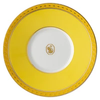 Signum espresso cup with saucer, Porcelain, Yellow by SWAROVSKI