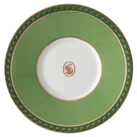 Signum espresso cup with saucer, Porcelain, Green by SWAROVSKI