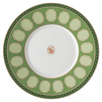 Signum teacup with saucer, Porcelain, Green by SWAROVSKI