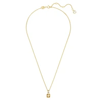 Chroma pendant, Square cut, Yellow, Gold-tone plated by SWAROVSKI