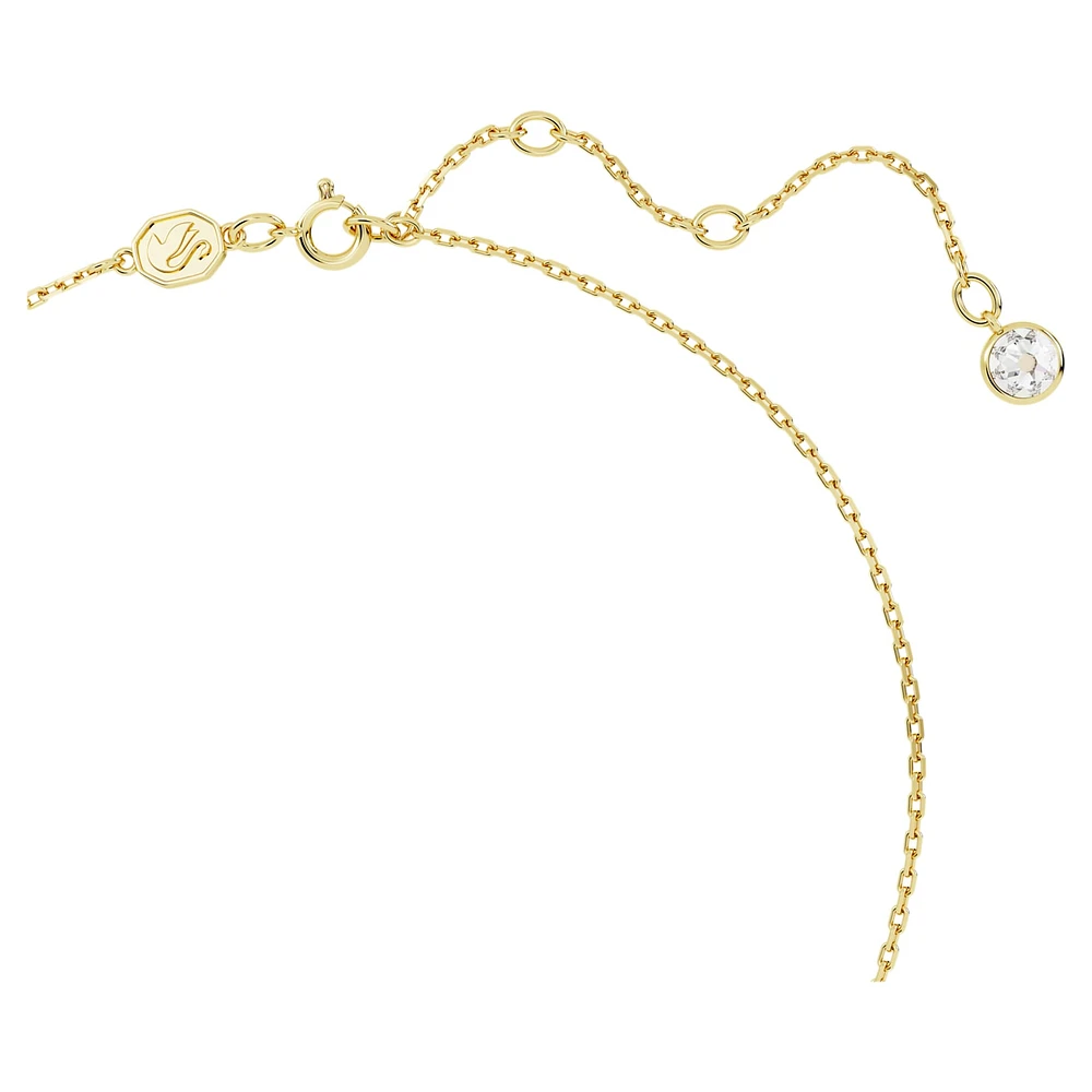 Stilla pendant, Heart, Red, Gold-tone plated by SWAROVSKI