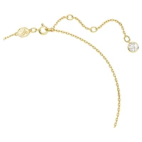 Stilla pendant, Heart, Red, Gold-tone plated by SWAROVSKI