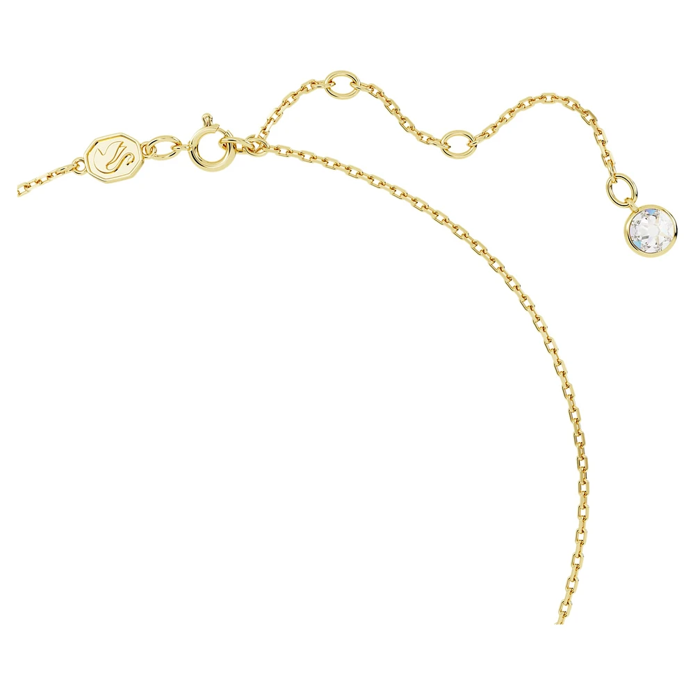 Stilla pendant, Pear cut, Green, Gold-tone plated by SWAROVSKI