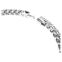 Matrix Tennis bracelet, Round cut, White, Rhodium plated by SWAROVSKI