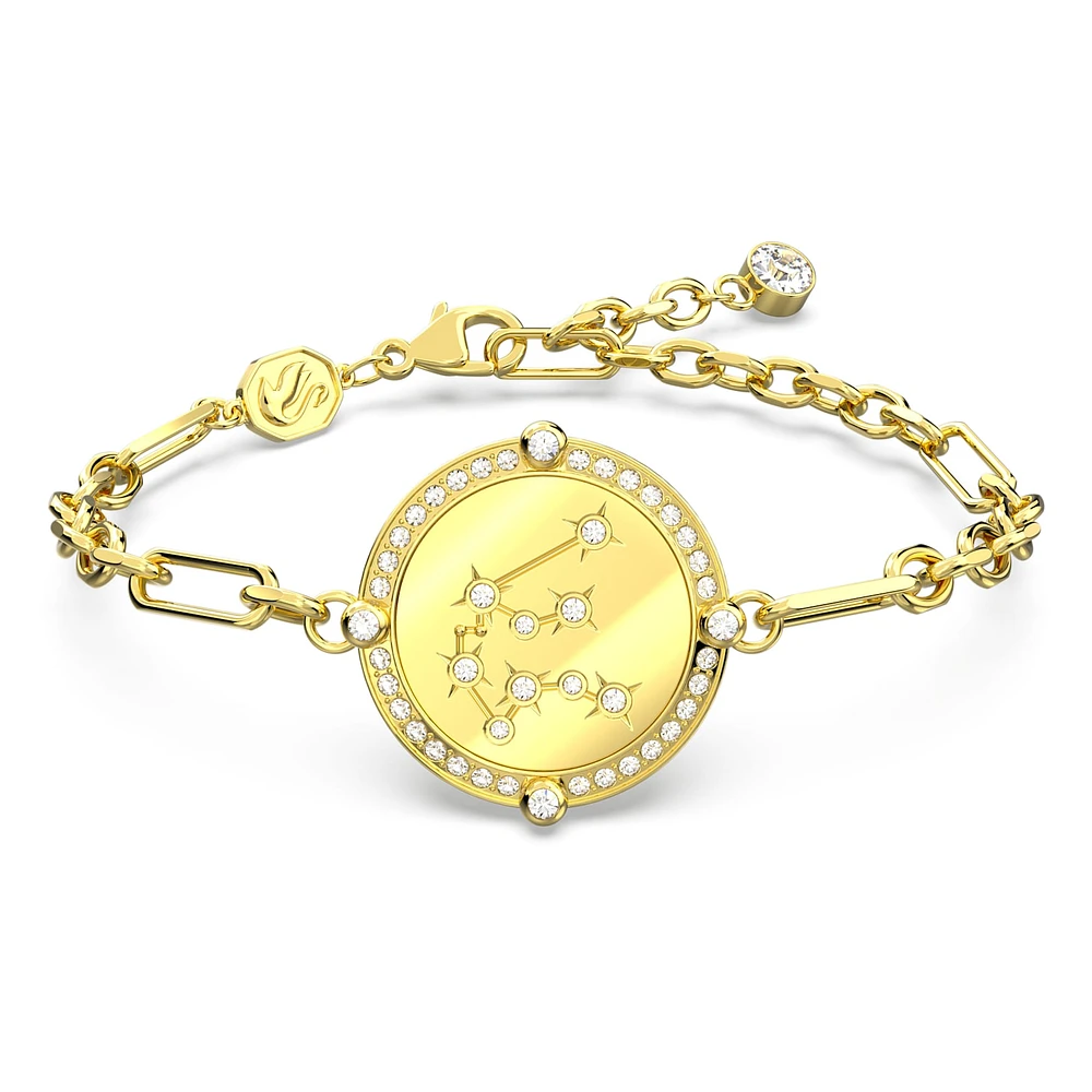 Zodiac bracelet, Aquarius, Gold tone, Gold-tone plated by SWAROVSKI