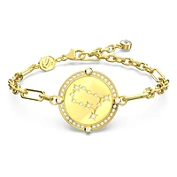Zodiac bracelet, Gemini, Gold tone, Gold-tone plated by SWAROVSKI