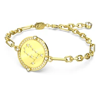 Zodiac bracelet, Gemini, Gold tone, Gold-tone plated by SWAROVSKI