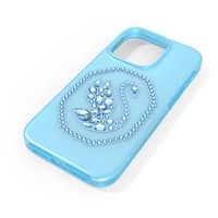 Smartphone case, Swan, iPhone® 14 Pro, Blue by SWAROVSKI