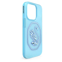 Smartphone case, Swan, iPhone® 14 Pro, Blue by SWAROVSKI