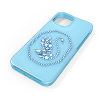 Smartphone case, Swan, iPhone® 14, Blue by SWAROVSKI
