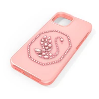 Smartphone case, Swan, iPhone® 14, Pale pink by SWAROVSKI