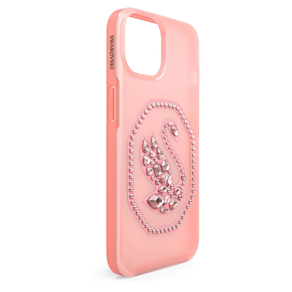 Smartphone case, Swan, iPhone® 14, Pale pink by SWAROVSKI