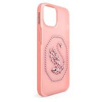 Smartphone case, Swan, iPhone® 14, Pale pink by SWAROVSKI