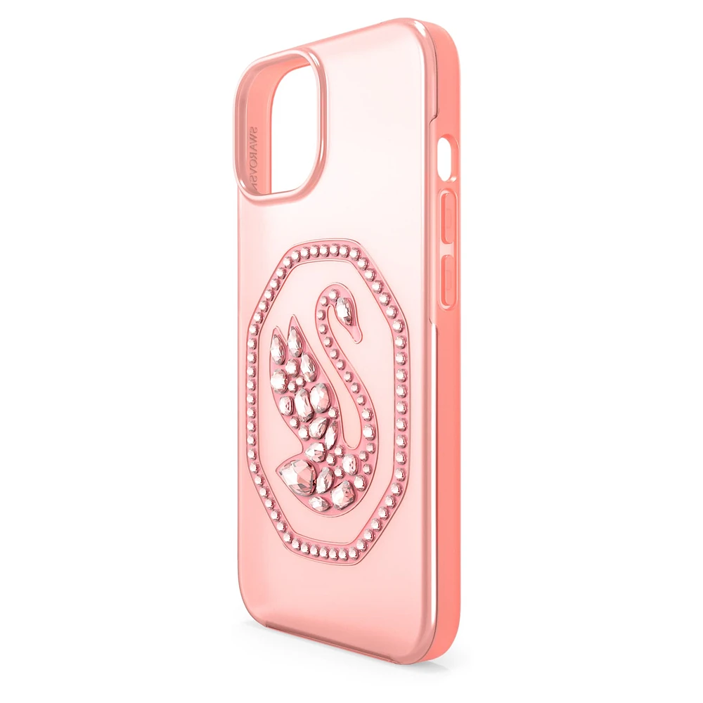 Smartphone case, Swan, iPhone® 14, Pale pink by SWAROVSKI