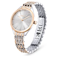 Attract watch, Swiss Made, Pavé, Crystal bracelet, Rose gold tone, Mixed metal finish by SWAROVSKI