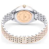 Attract watch, Swiss Made, Pavé, Crystal bracelet, Rose gold tone, Mixed metal finish by SWAROVSKI