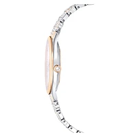 Attract watch, Swiss Made, Pavé, Crystal bracelet, Rose gold tone, Mixed metal finish by SWAROVSKI
