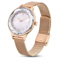 Nova watch, Swiss Made, Metal bracelet, Rose gold tone, Rose gold-tone finish by SWAROVSKI