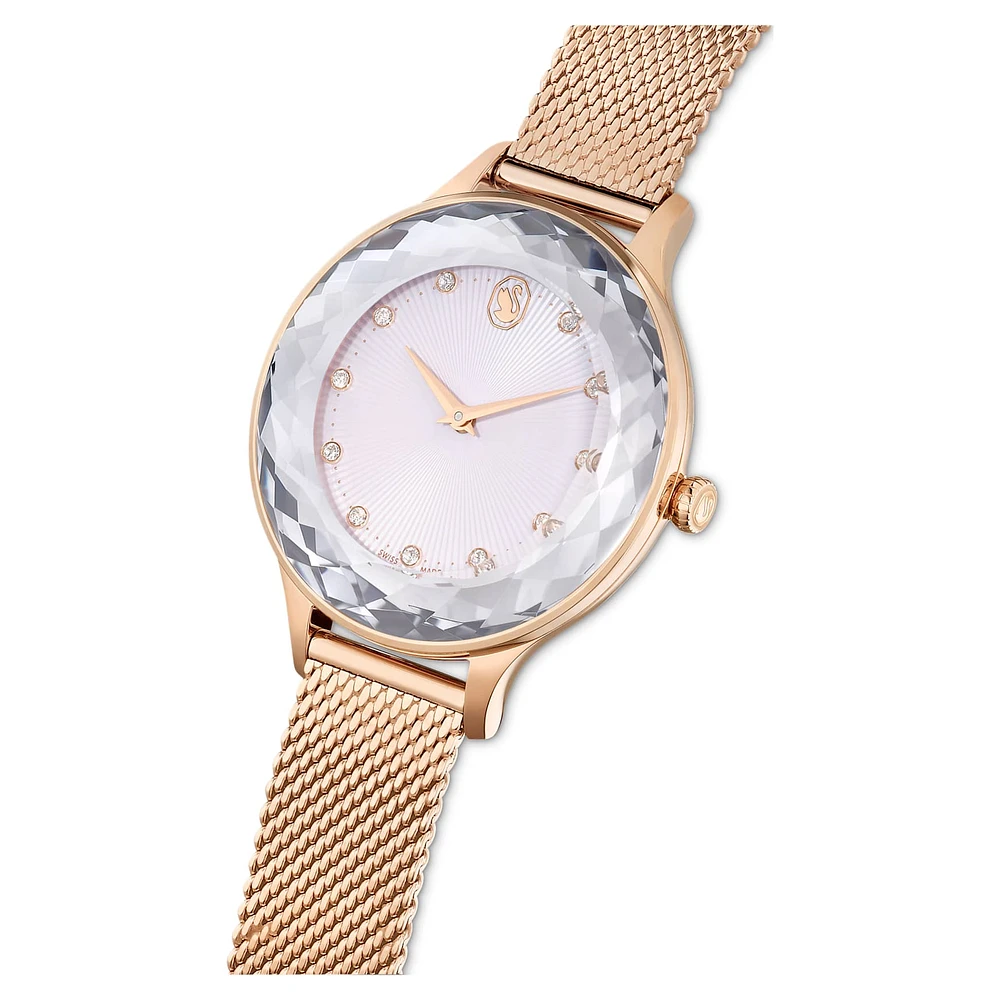 Nova watch, Swiss Made, Metal bracelet, Rose gold tone, Rose gold-tone finish by SWAROVSKI