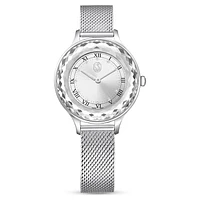 Nova watch, Swiss Made, Metal bracelet, Silver Tone, Stainless steel by SWAROVSKI