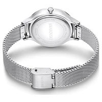 Nova watch, Swiss Made, Metal bracelet, Silver Tone, Stainless steel by SWAROVSKI