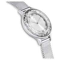 Nova watch, Swiss Made, Metal bracelet, Silver Tone, Stainless steel by SWAROVSKI