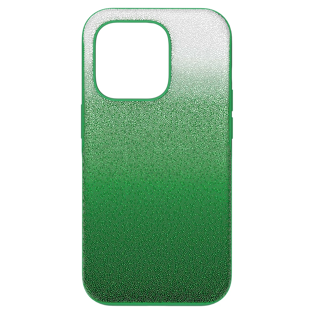 High smartphone case, Colour gradient, iPhone® 14 Pro, Green by SWAROVSKI