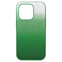 High smartphone case, Colour gradient, iPhone® 14 Pro, Green by SWAROVSKI