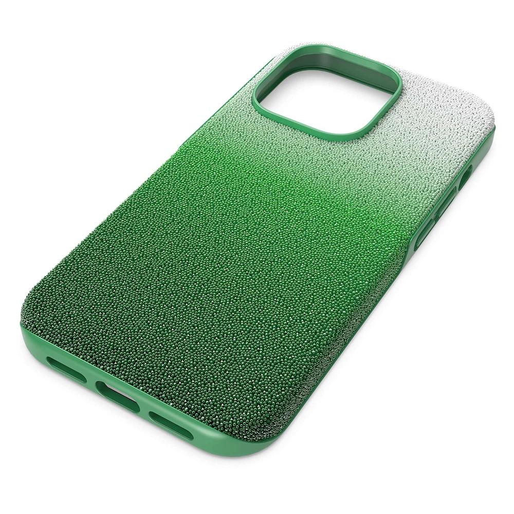 High smartphone case, Colour gradient, iPhone® 14 Pro, Green by SWAROVSKI