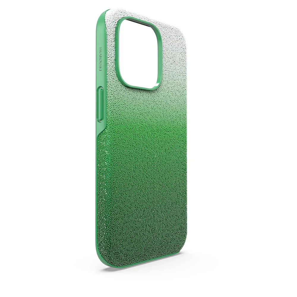 High smartphone case, Colour gradient, iPhone® 14 Pro, Green by SWAROVSKI