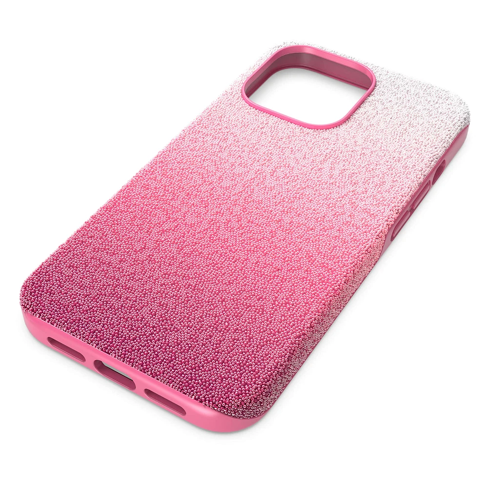 High smartphone case, iPhone® 13 Pro, Pink by SWAROVSKI