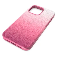 High smartphone case, iPhone® 13 Pro, Pink by SWAROVSKI