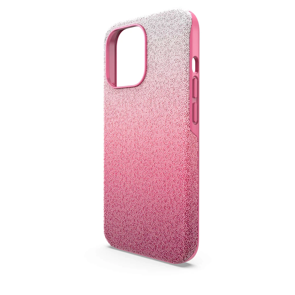 High smartphone case, iPhone® 13 Pro, Pink by SWAROVSKI