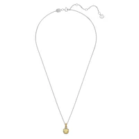 Birthstone pendant, Square cut, November, Yellow, Rhodium plated by SWAROVSKI